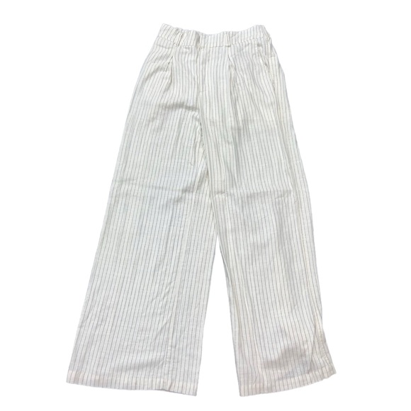 Wild Fable 2-Piece Cream Striped Wide-Leg Pants (S) & Top (M) Linen Blend - Picture 6 of 11